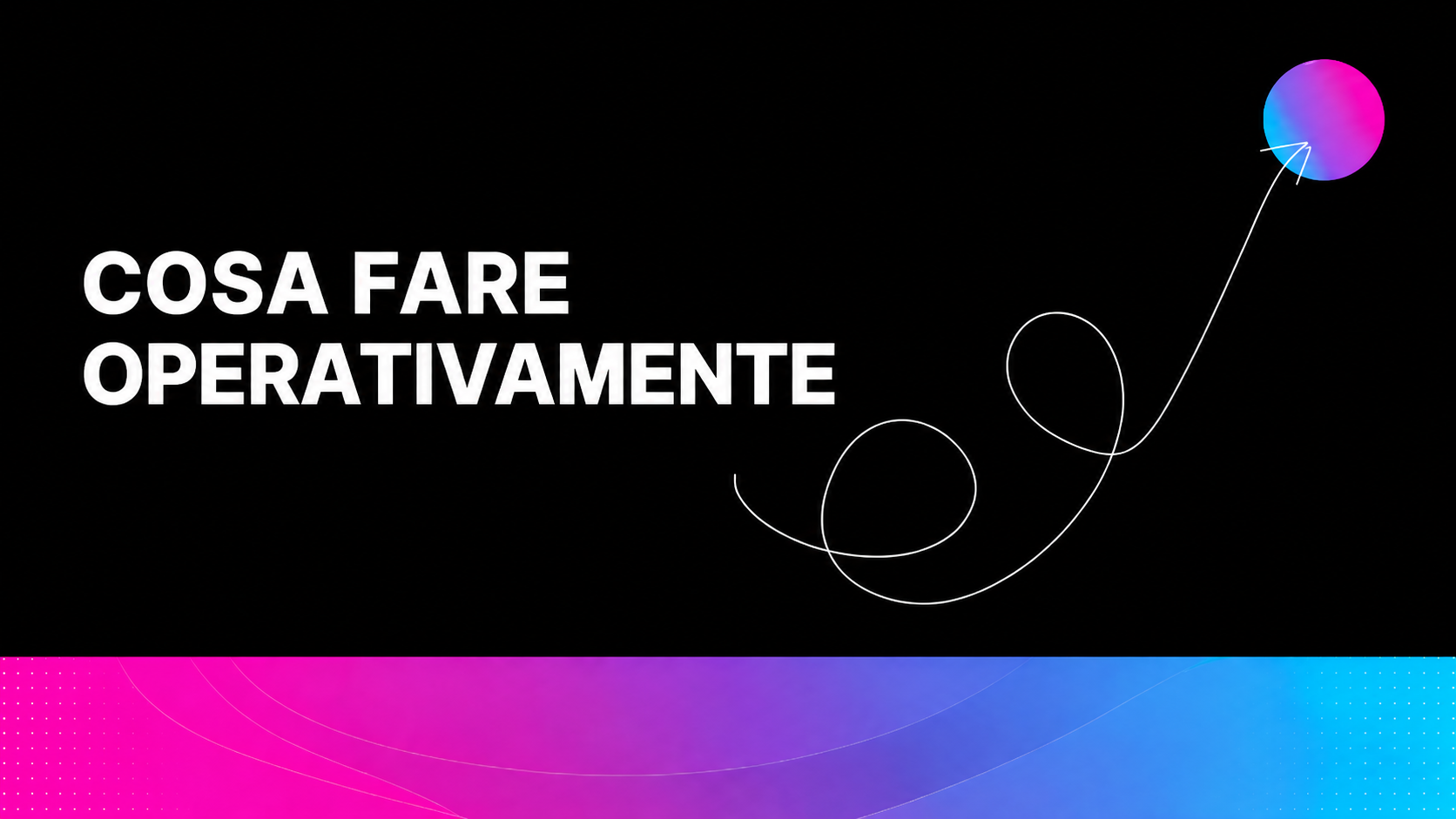 Cosa fare operativamente 